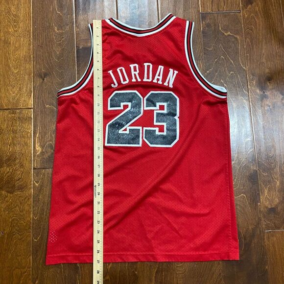 Nike Vintage Y2K NBA Chicago Bulls Jordan Rookie Jersey Red Black Youth XL - Picture 9 of 9